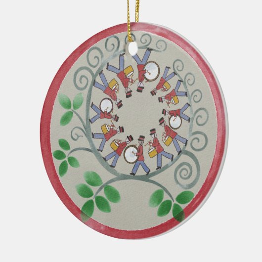 Zwölf Drummer trommeln Weihnachtsschmuck (Links)