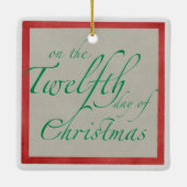 Zwölf Drummer trommeln Weihnachtsschmuck (Rückseite)