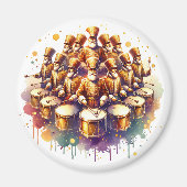 Zwölf Drummer trommeln zwölf Tage Weihnachten Magnet (Vorne)