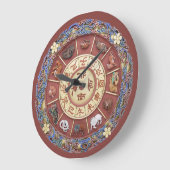 Zwölf Erdzweige ~ Chinesisch Große Wanduhr (Winkel)