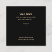 Zwölf farbige Zodiac-Zeichen Quadratische Visitenkarte (Rückseite)