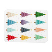 Zwölf festliche Weihnachtsbäume Magnet (Horizontal)