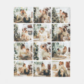 Zwölf Foto-Collage-Familie Fleece Blanket (Vorderseite)