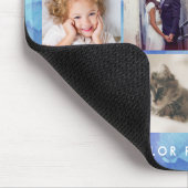 Zwölf FotoCollage | Aquarellblau Mousepad (Ecke)