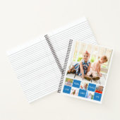 Zwölf Fotos Collage Kind Words Notebook Notizblock (Innenseite)
