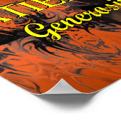 Zwölf Früchte (Flammen tanzen) Poster (Ecke)