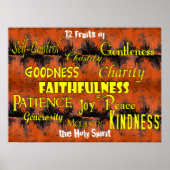 Zwölf Früchte (Flammen tanzen) Poster (Vorne)