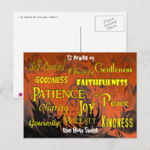 Zwölf Früchte (Flammen tanzen) - Postkarte (Vorne/Hinten)