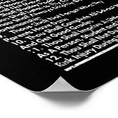 Zwölf Gebote an Wrestling Funny Wrestle Fan Poster (Ecke)