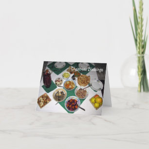 Zwölf Geschirr und Weihnachtsgesegnung für Ihre Ka Feiertagskarte