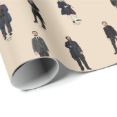 Zwölf große klassische Komponisten wrapping Geschenkpapier (Rolleneckpunkt)