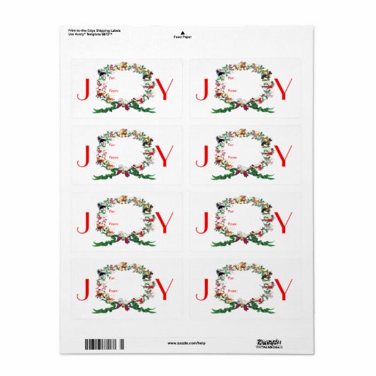 Zwölf Hunde Weihnachtsgeschenke Tag Sticker (Vorne)