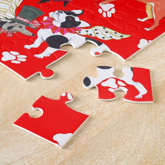 Zwölf Hunde Weihnachtspuzzle Puzzle (Seite)