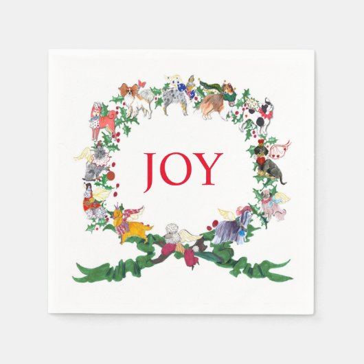 Zwölf Hunde zu Weihnachten 2015, v.2 Serviette (Vorderseite)