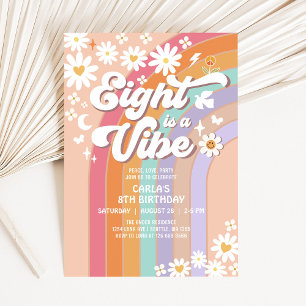 Zwölf ist ein Vibe Rainbow 12. Groovy Birthday Einladung