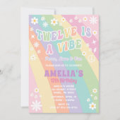 Zwölf ist eine lebhafte Einladung zum Geburtstag (Vorderseite)