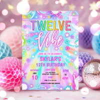 Zwölf ist eine Vibe Neon Glow 12. Geburtstagsparty