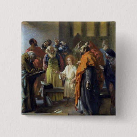 Zwölf-jähriger alter Jesus im Tempel, 1851 Button (Vorderseite)