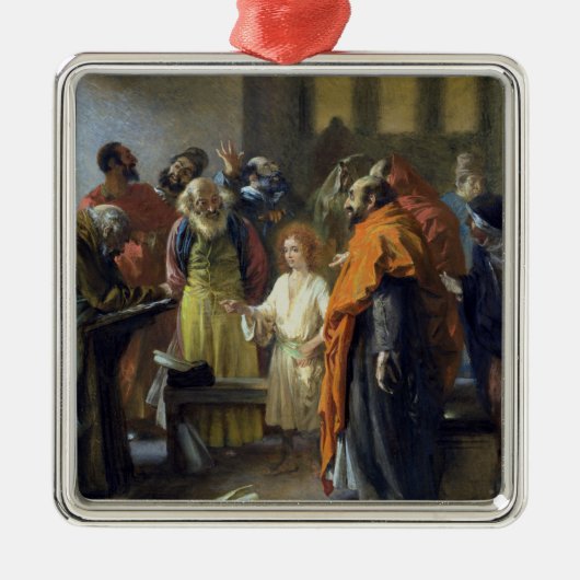 Zwölf-jähriger alter Jesus im Tempel, 1851 Silbernes Ornament (Vorne)