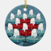 Zwölf Katzen trommeln... Ornament (beidseitig) (Vorne)