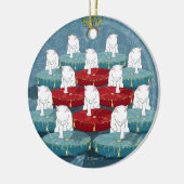 Zwölf Katzen trommeln... Ornament (beidseitig) (Links)