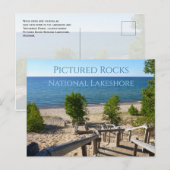 Zwölf Kilometer Strand von Treppen, Pictured Rocks Postkarte (Vorne/Hinten)