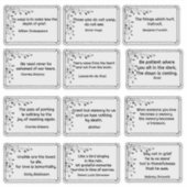 Zwölf kurze Zitate Botanischer Eckrahmen Zeichnend Aufkleber (Vorderseite)
