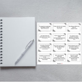 Zwölf kurze Zitate im Rahmen der Rose Zeichnend Aufkleber