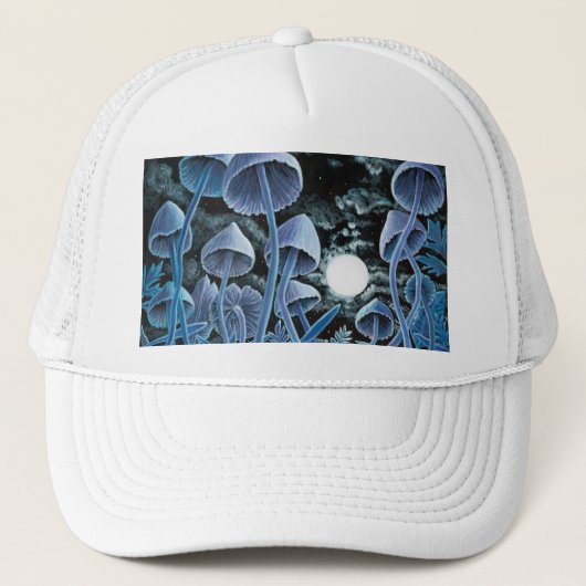 Zwölf Magie-Pilze bei Vollmond Truckerkappe (Vorderseite)