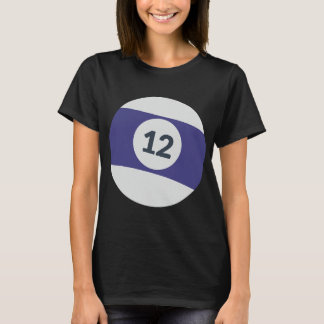 Zwölf Mannschaften Nummer 12 Glückliche Lila Ball  T-Shirt