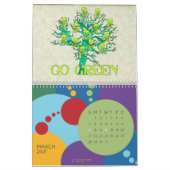 Zwölf Monate Umweltbewusstsein Kalender (Mär 2027)