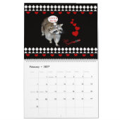 Zwölf Monats-Waschbär-Kalender Kalender (Feb 2027)