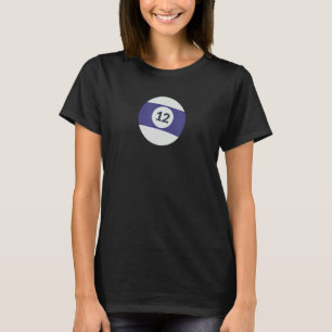 Zwölf Nummern 12 Glückliche Lila Ball Billiard Poo T-Shirt