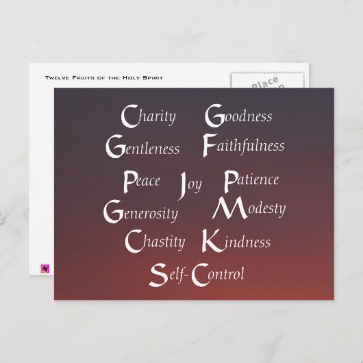 Zwölf Obst Postkarte (Vorne/Hinten)