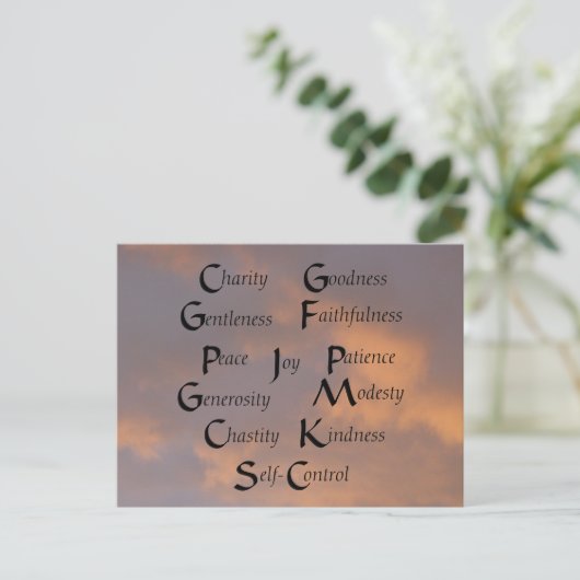 Zwölf Obst Postkarte (Stehend Vorderseite)