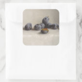 Zwölf Pflaumen Quadratischer Aufkleber (Tasche)