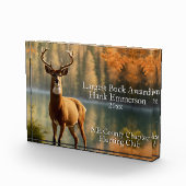 Zwölf Punkte Buck im Herbst 5 Zeilen Text Award Fotoblock (Rechts)