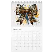 Zwölf saisonale Coquette-Schleifen-Kalender Kalender (Jan 2027)