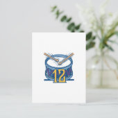 Zwölf Schlagzeuger-Trommeln Feiertagspostkarte (Stehend Vorderseite)