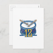 Zwölf Schlagzeuger-Trommeln Feiertagspostkarte (Vorne/Hinten)