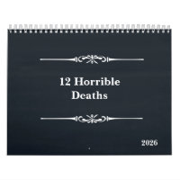 Zwölf schreckliche Todesfälle 2026 - Kalender