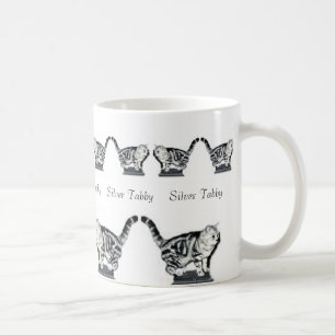 Zwölf silberne Tabbies Kaffeetasse