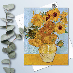 Zwölf Sonnenblumen Vincent Van Gogh Postkarte