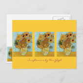 Zwölf Sonnenblumen von Van Gogh Postkarte (Vorne/Hinten)