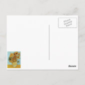 Zwölf Sonnenblumen von Van Gogh Postkarte (Rückseite)