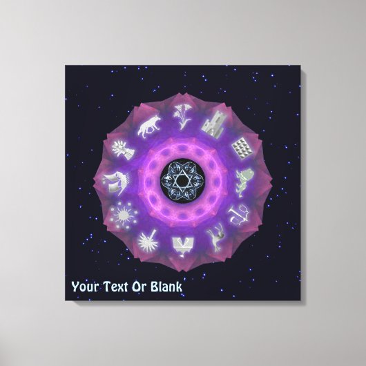 Zwölf-Stämme-Fraktal Leinwanddruck (Vorderseite)