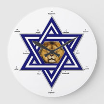 Zwölf Stämme Israel-Acryl-Uhr