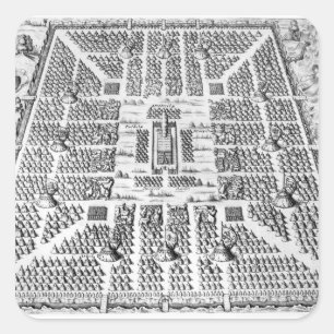 Zwölf Stämme Israel Quadratischer Aufkleber