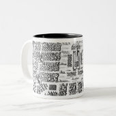 Zwölf Stämme Israel Zweifarbige Tasse (Vorderseite Links)