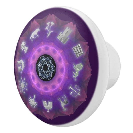 Zwölf Stämme Keramikknauf (Rechts)